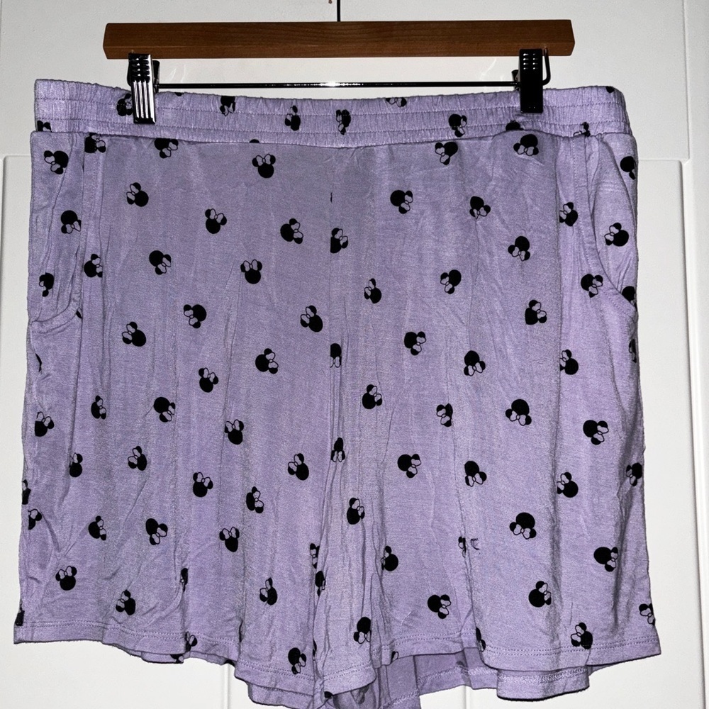 Disney Minnie Mouse Logo Sleep Pajama Nighttime Short Women XL Loungewear